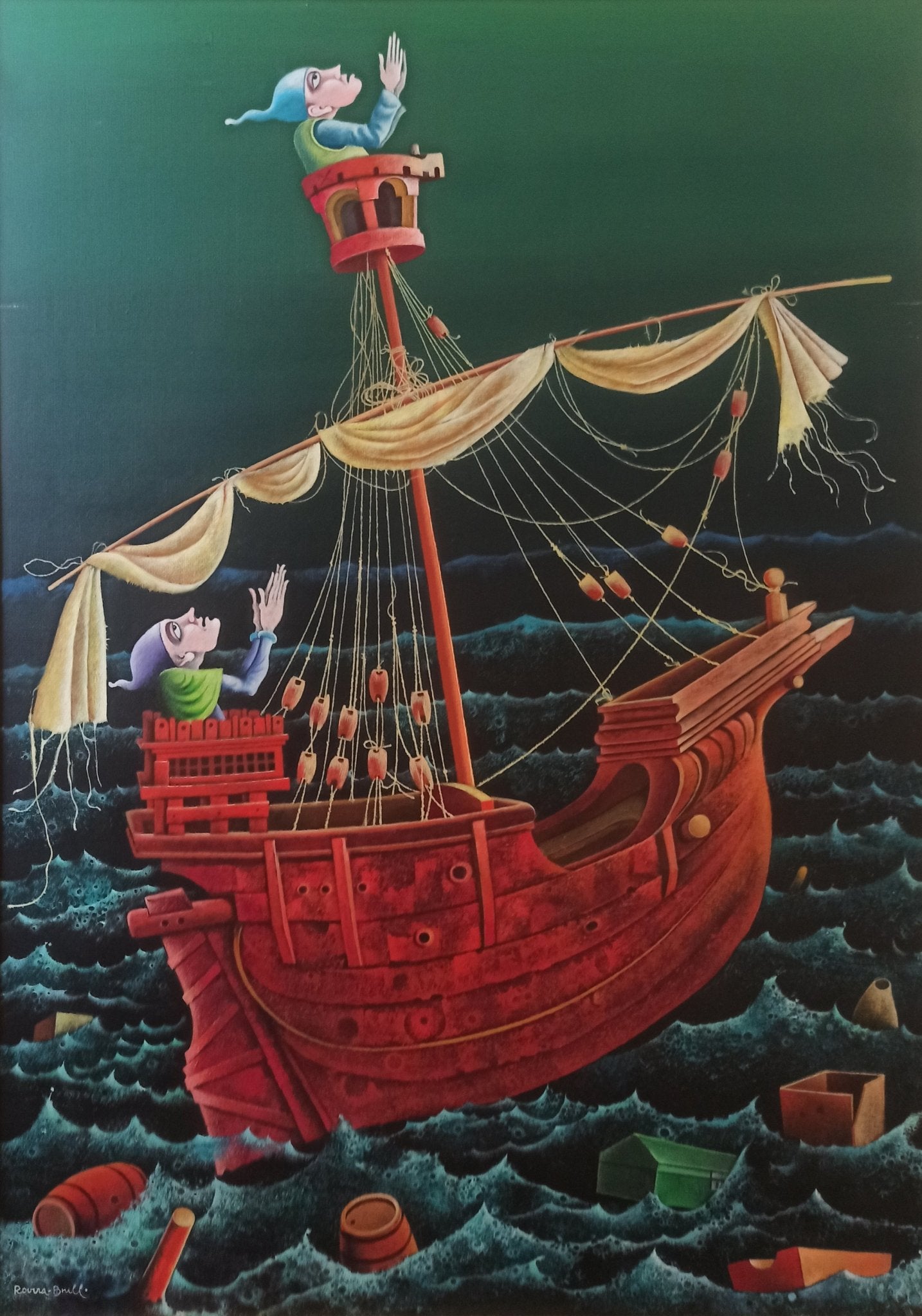 cuadro original de vendor Josep Maria Rovira - Brull - Exvot Sant Simo arte contemporáneo en Gaudifond