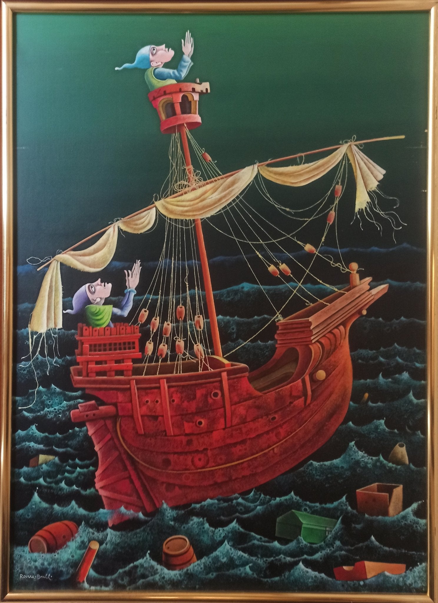 cuadro original de vendor Josep Maria Rovira - Brull - Exvot Sant Simo arte contemporáneo en Gaudifond