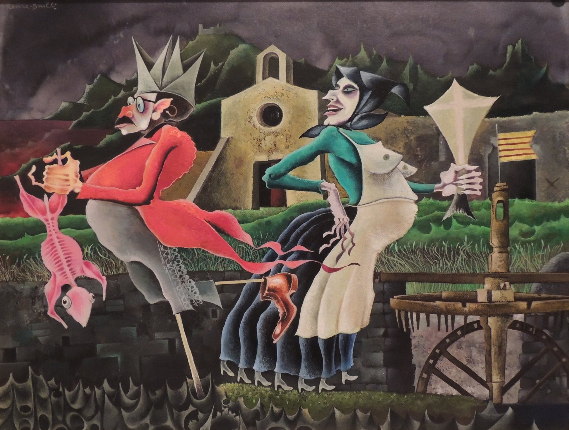 cuadro original de vendor Josep Maria Rovira Brull - La carn i la cuaresma arte contemporáneo en Gaudifond