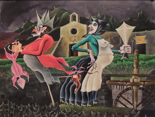 cuadro original de vendor Josep Maria Rovira Brull - La carn i la cuaresma arte contemporáneo en Gaudifond