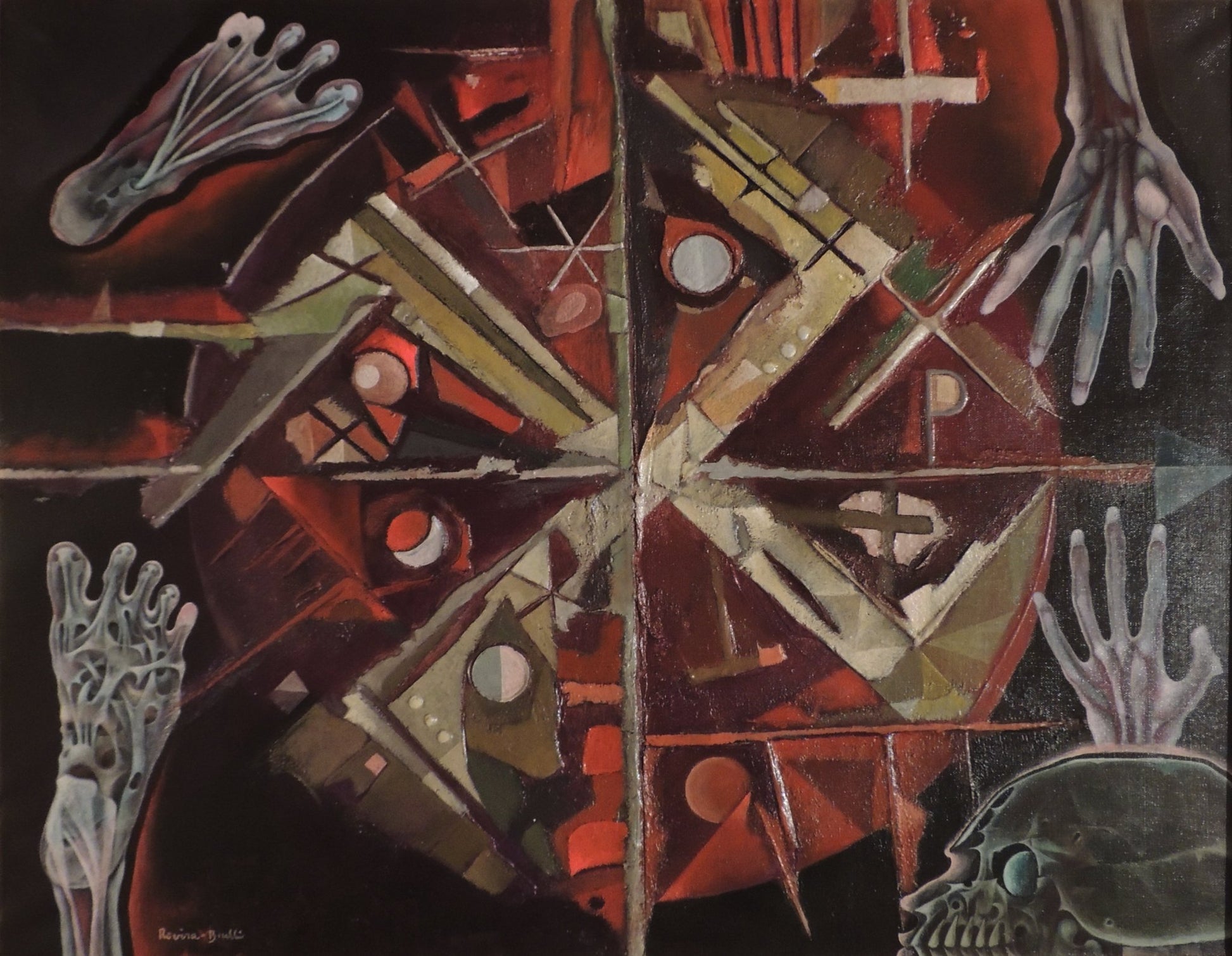 cuadro original de vendor Josep Maria Rovira - Brull - L’anagrama I l’escuarterat arte contemporáneo en Gaudifond