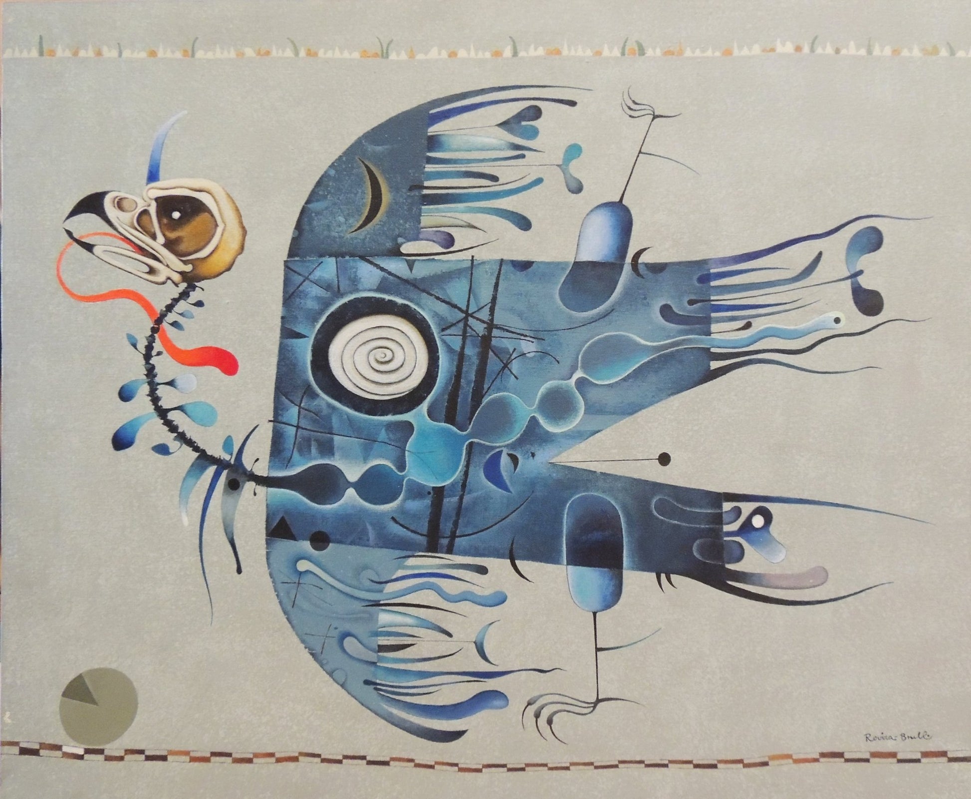 cuadro original de vendor Josep Maria Rovira - Brull - L'ocellot blau arte contemporáneo en Gaudifond