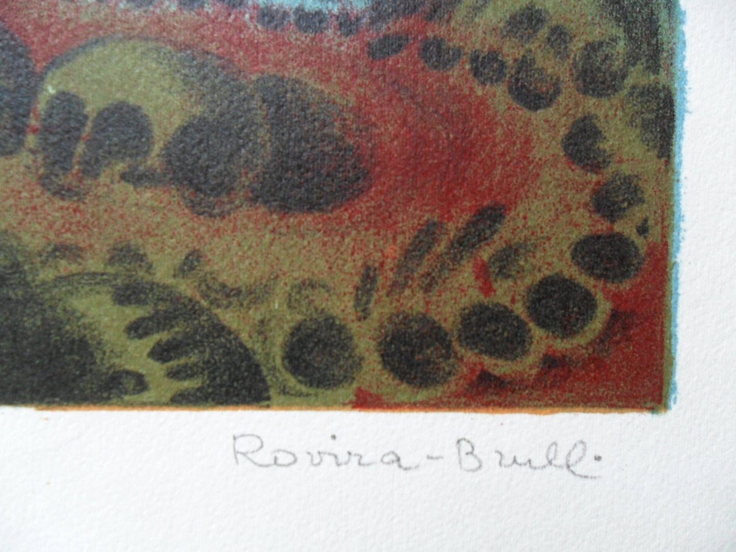Josep Maria Rovira-Brull Peix litografía surrealista original firmada y numerada colores vivos pez en forma de submarino firma