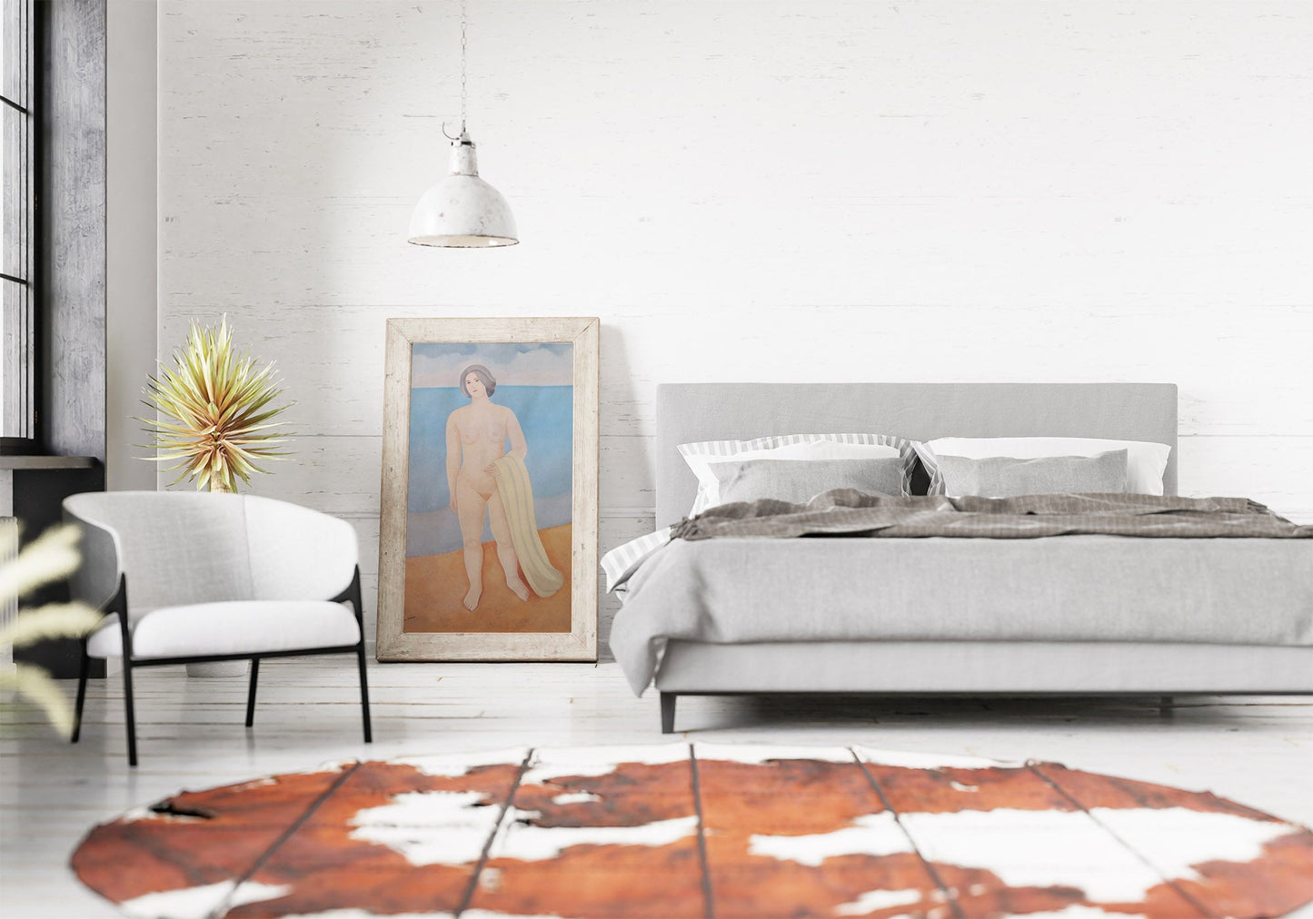 cuadro original de vendor Juan Navarro Ramón - Desnudo en la playa arte contemporáneo en Gaudifond