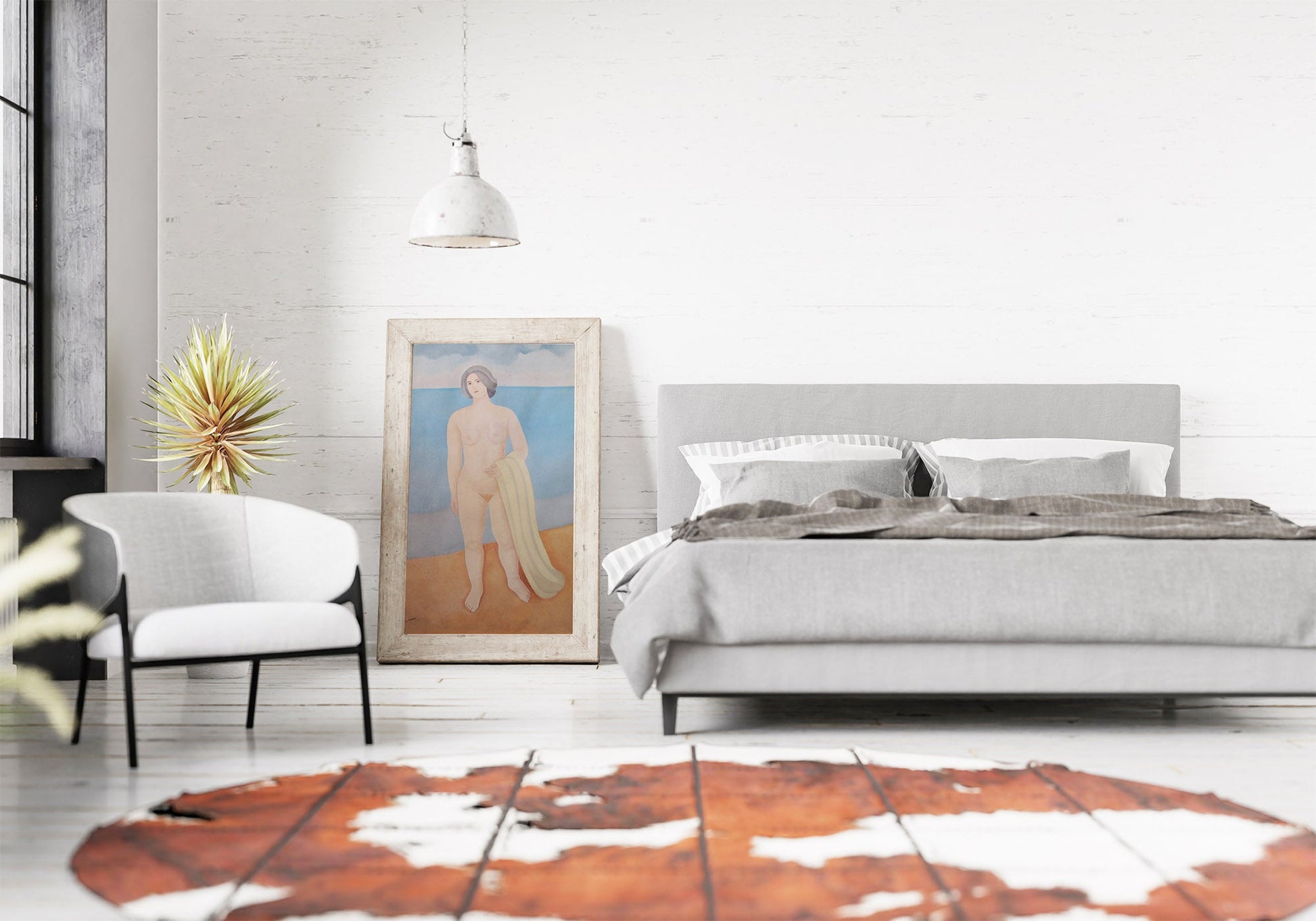 cuadro original de vendor Juan Navarro Ramón - Desnudo en la playa arte contemporáneo en Gaudifond