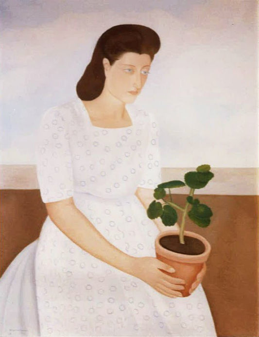 cuadro original de vendor Juan Navarro Ramón - Figura con maceta arte contemporáneo en Gaudifond