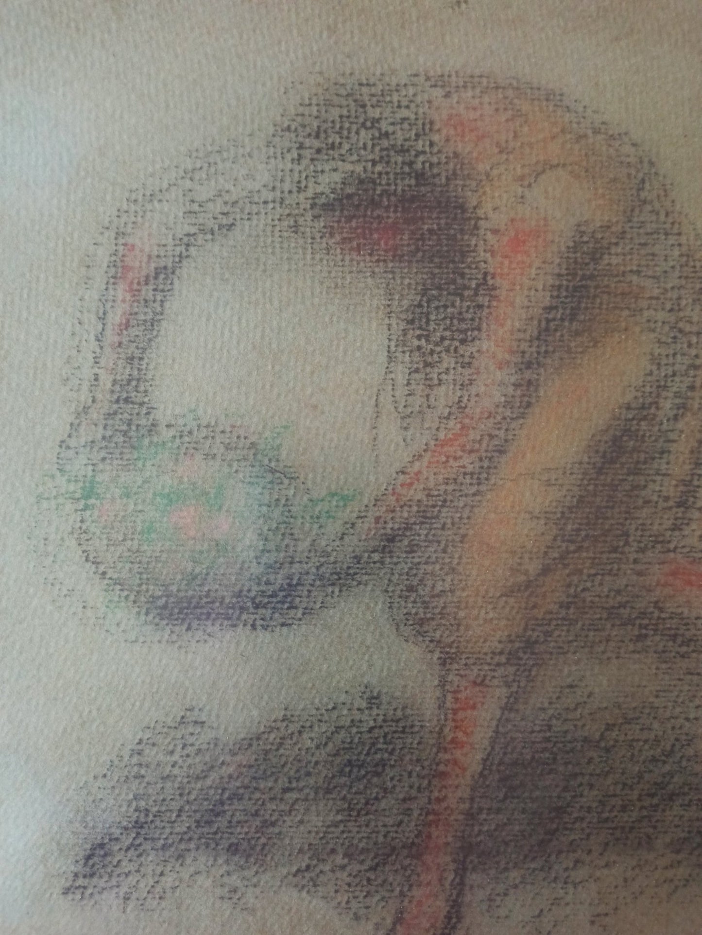 Julio González, estudio femenino en movimiento, dibujo sobre papel detalle