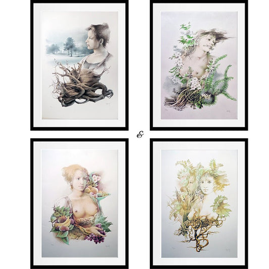 cuadro original de vendor Lote de cuatro obras: Glauco Capozzoli - Cuatro estaciones arte contemporáneo en Gaudifond