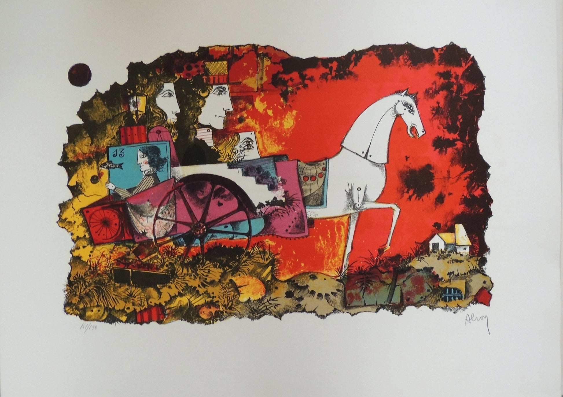 cuadro original de vendor Lote de dos obras: Eduard Alcoy - La Carroza I y II arte contemporáneo en Gaudifond