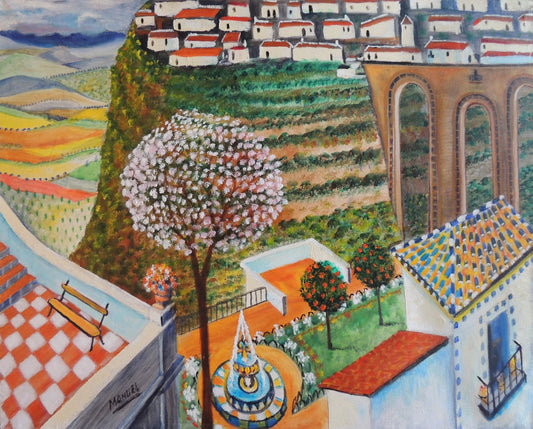 cuadro original de vendor Manuel Carmona - Ronda. El Tajo arte contemporáneo en Gaudifond
