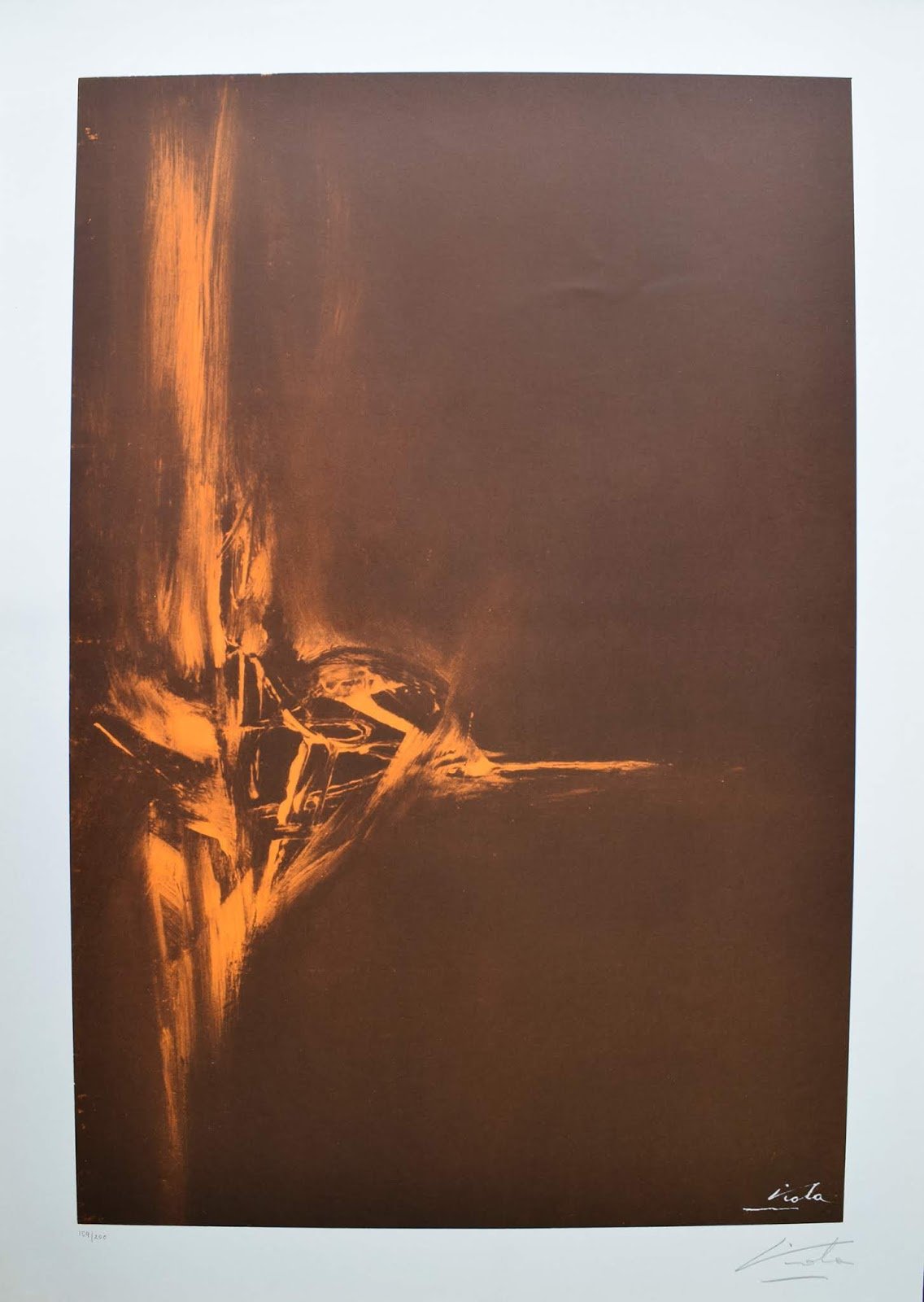 Manuel Viola Rayo de luz obra gráfica firmada y numerada abstracta, arte contemporáneo
