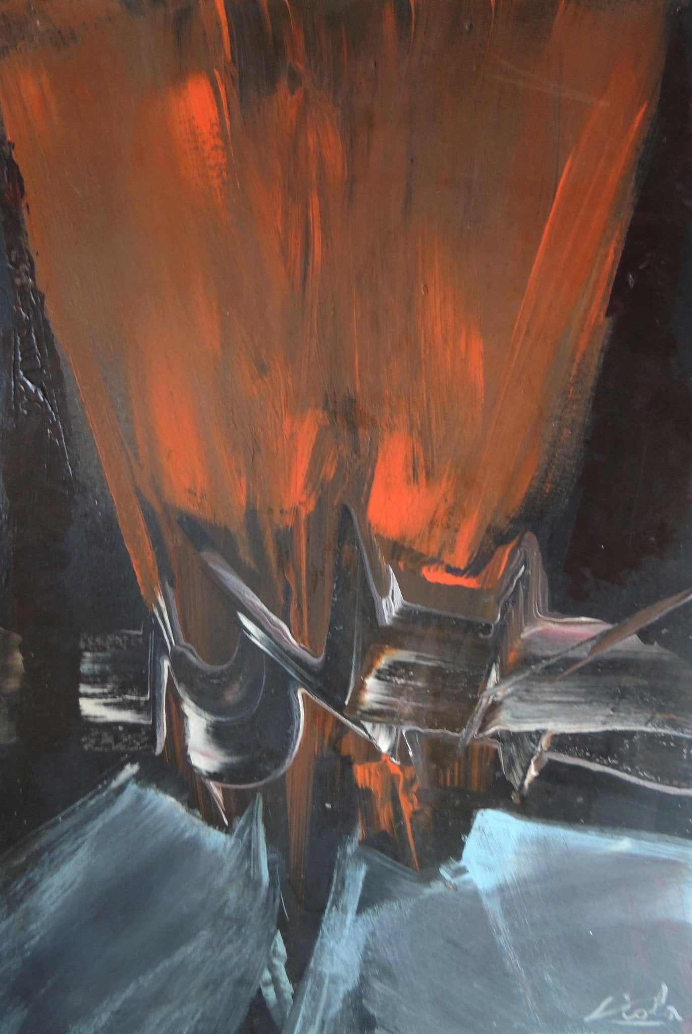 cuadro original de vendor Manuel Viola - Tela gris claro arte contemporáneo en Gaudifond