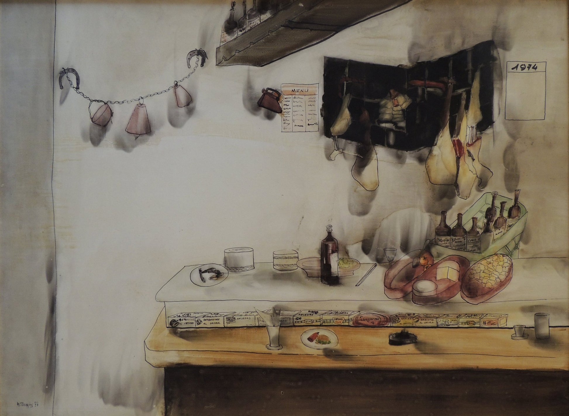 cuadro original de vendor María Teresa Berrios - Restaurante arte contemporáneo en Gaudifond