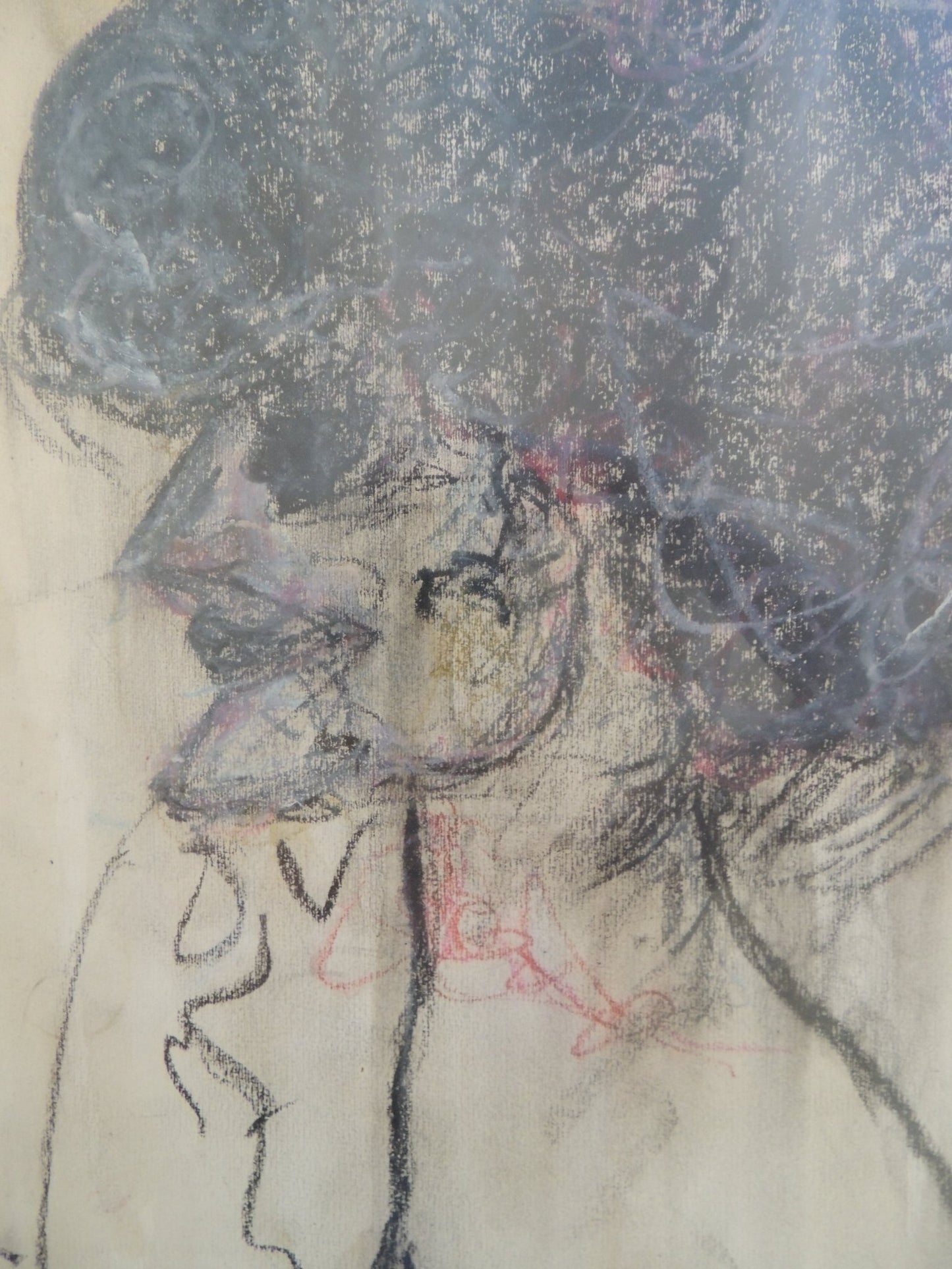 Modest Cuixart Retrato de mujer, figura femenina expresionista con estilo surrealista y vanguardia catalana, detalle rostro