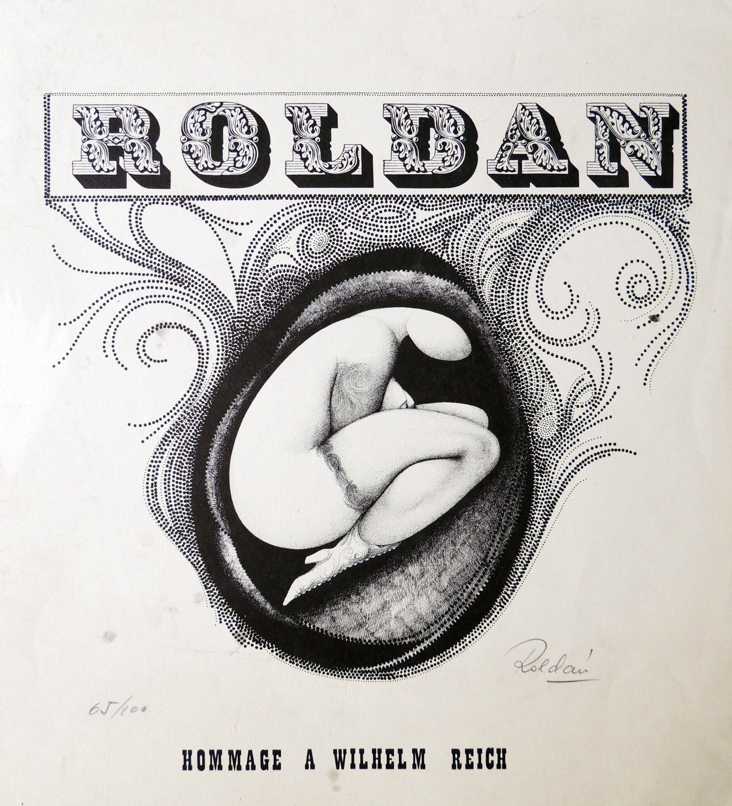 Modesto Roldán Hommage a Wilhelm Reich litografía firmada edición limitada