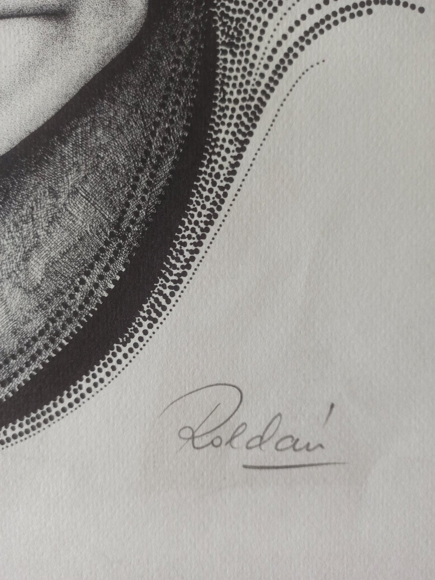 Modesto Roldán Hommage a Wilhelm Reich litografía firmada edición limitada, firma