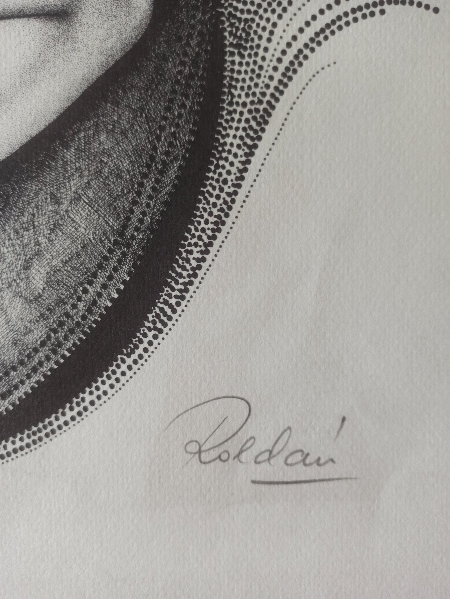 Modesto Roldán Hommage a Wilhelm Reich litografía firmada edición limitada, firma