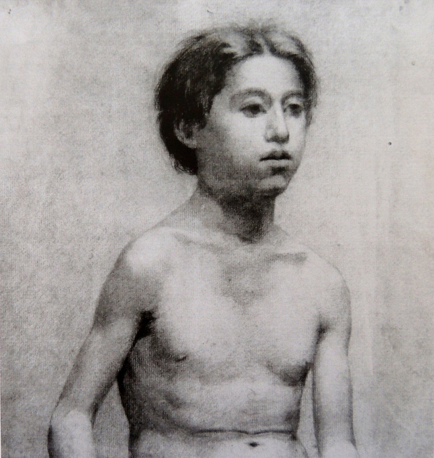 Pablo Picasso Torso de adolescente 1895 dibujo carboncillo original certificado